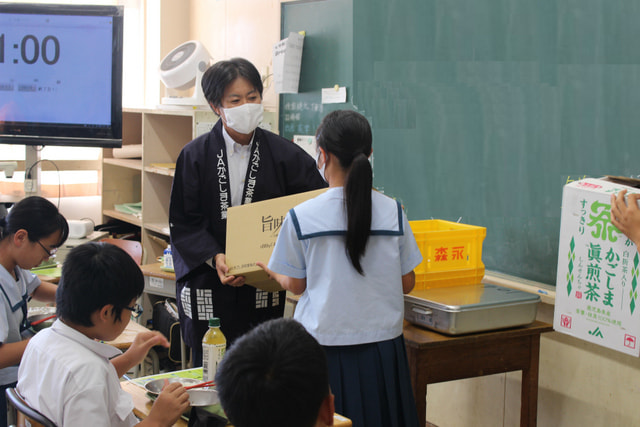学校給食での「お茶」提供と茶育実習の実施