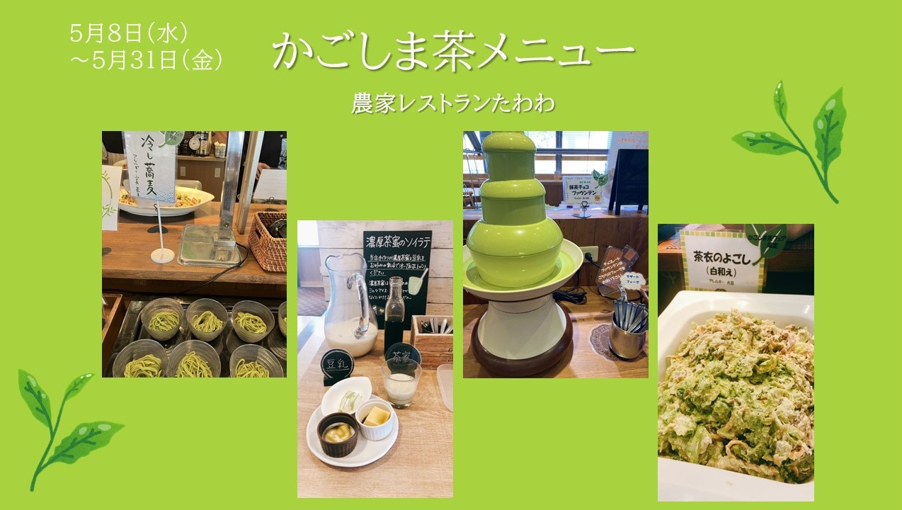 【５月８日（水）～５月３１日（金）】農家レストランたわわ『かごしま茶メニュー』