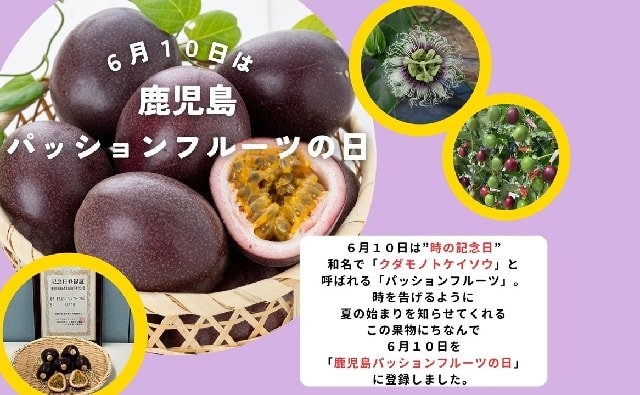 【６月１０日】「鹿児島パッションフルーツの日」記念日登録