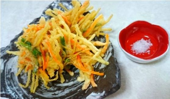 青パパイアのかき揚げ